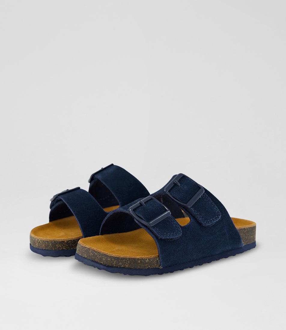 Remy Junior Navy Suede Sandals