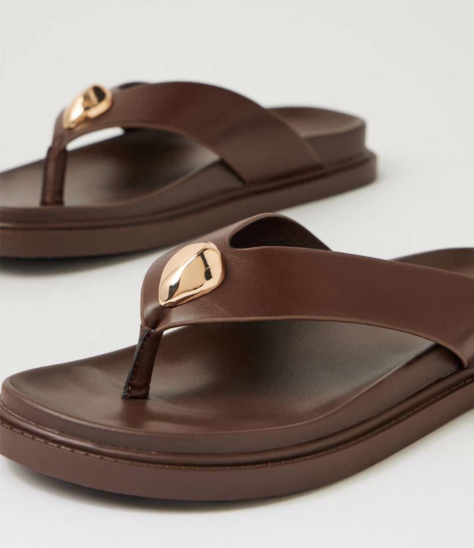 Bri Chocolate Brown Thongs