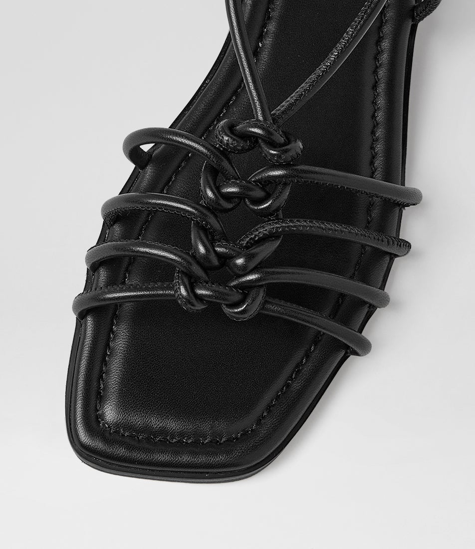 Alo Black Leather Sandals