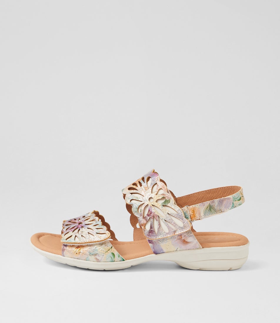 Beckhams Meadow Embossed Leather Sandals