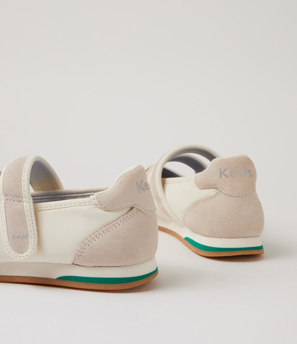 Revival Egret Suede Nylon Mary Jane Sneakers
