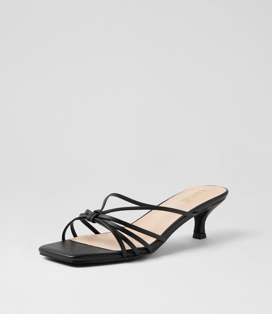 Alexis Black Heeled Sandals