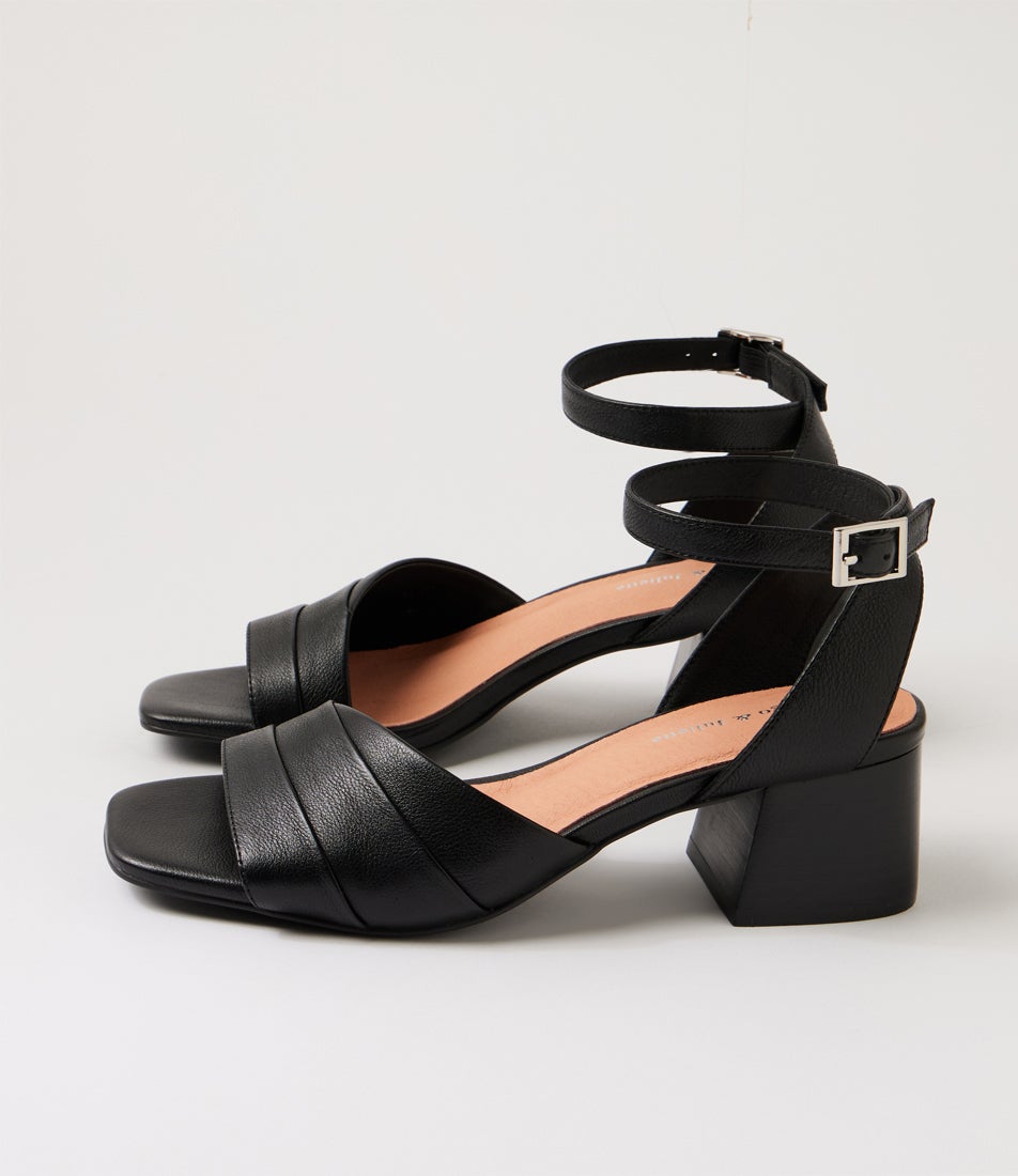 Florenza Black Leather Sandals