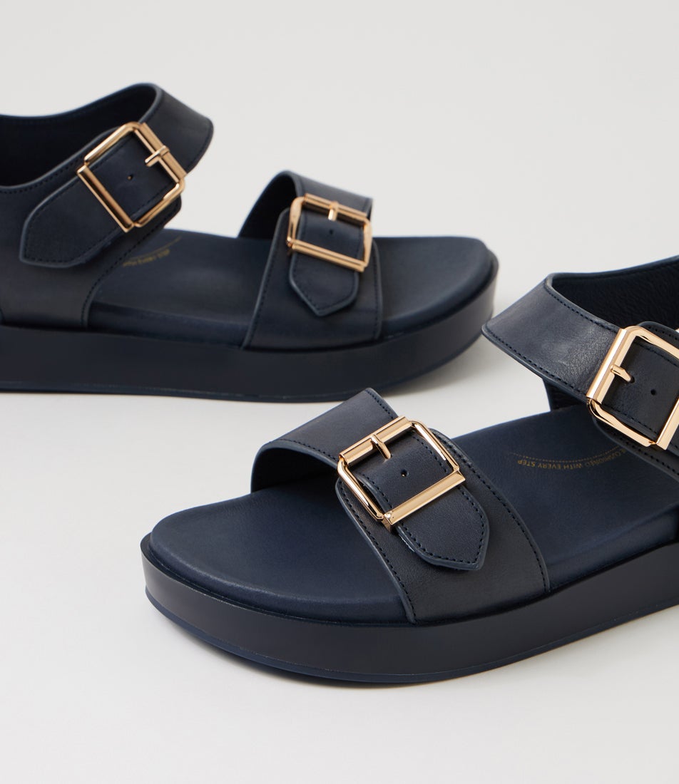 Graspie W Navy Leather Sandals Graspie W Navy Leather Sandals