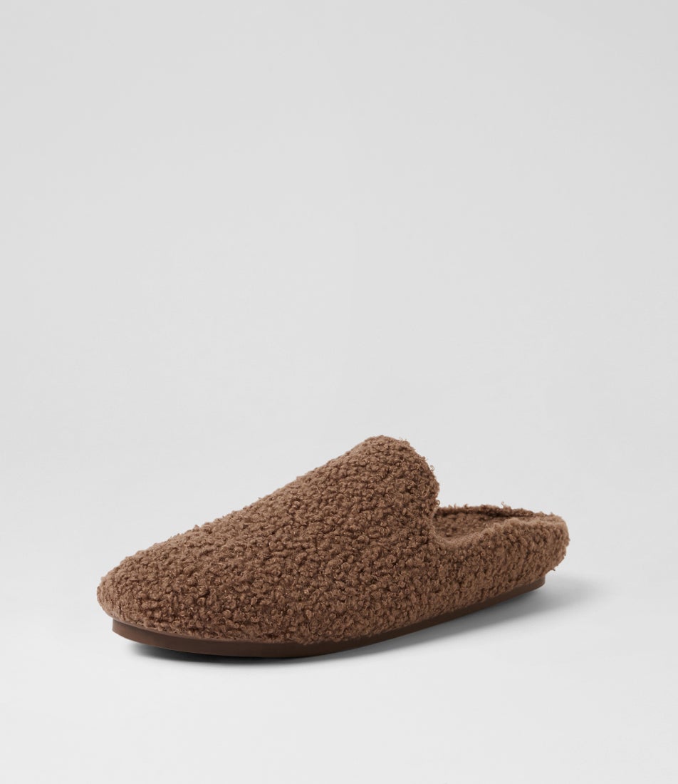 Kush Mocha Fabric Slippers