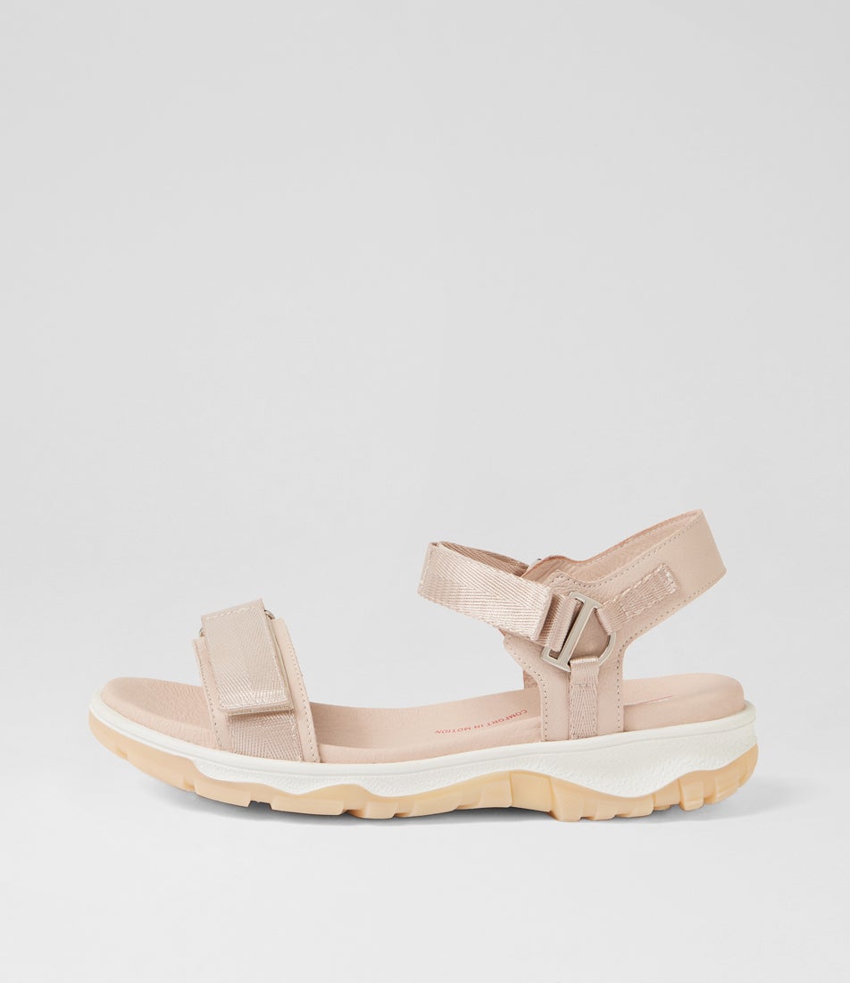 Ramble Nougat Leather Strappy Sandals