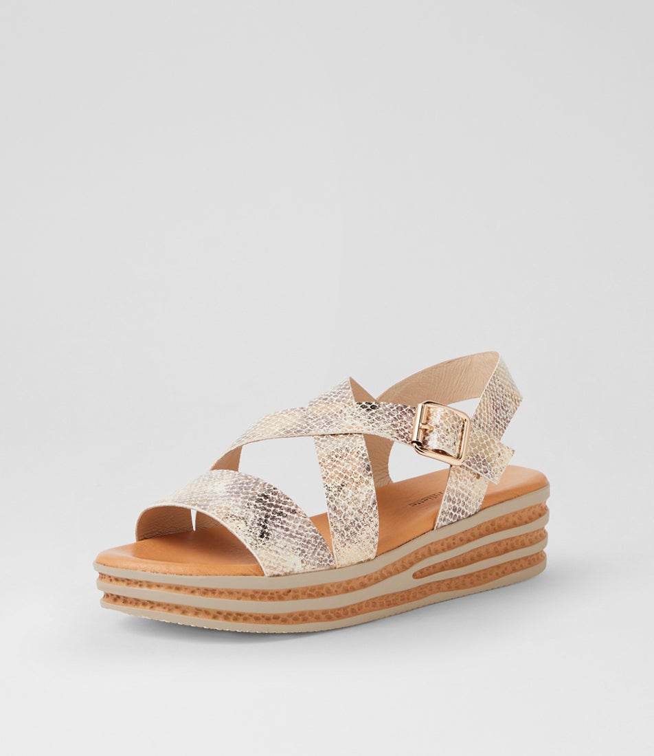 Criver Ombre Metal Leather Sandals