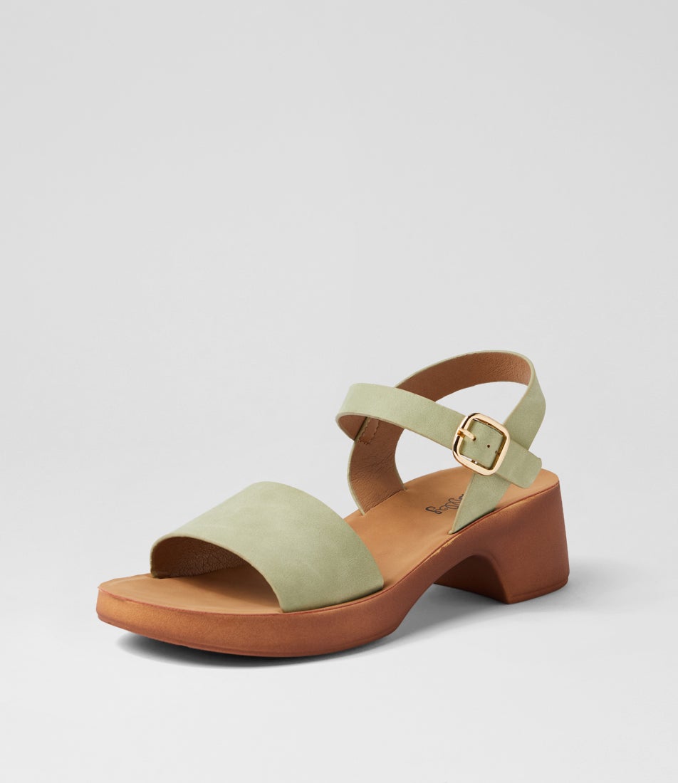 Admana Pistachio Nubuck Pu Sandals