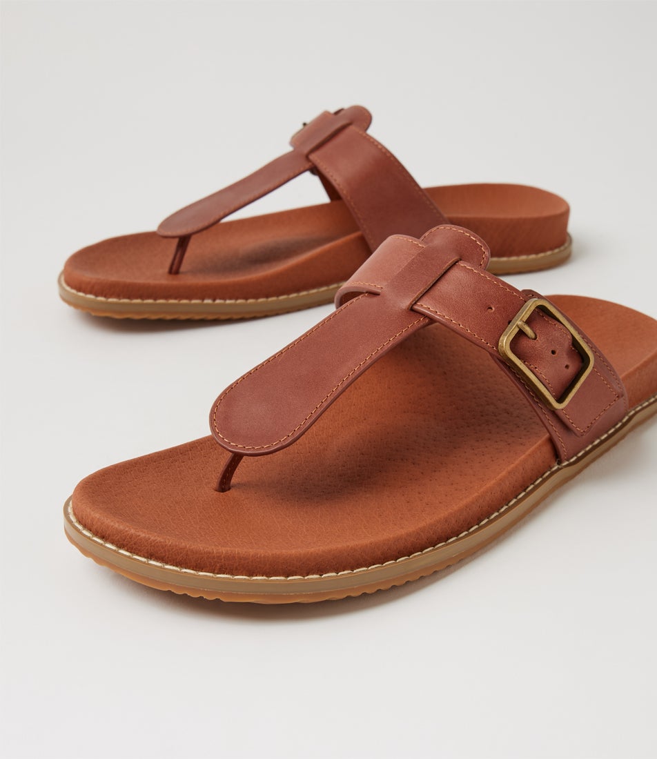 Nelson Walnut Leather Thongs