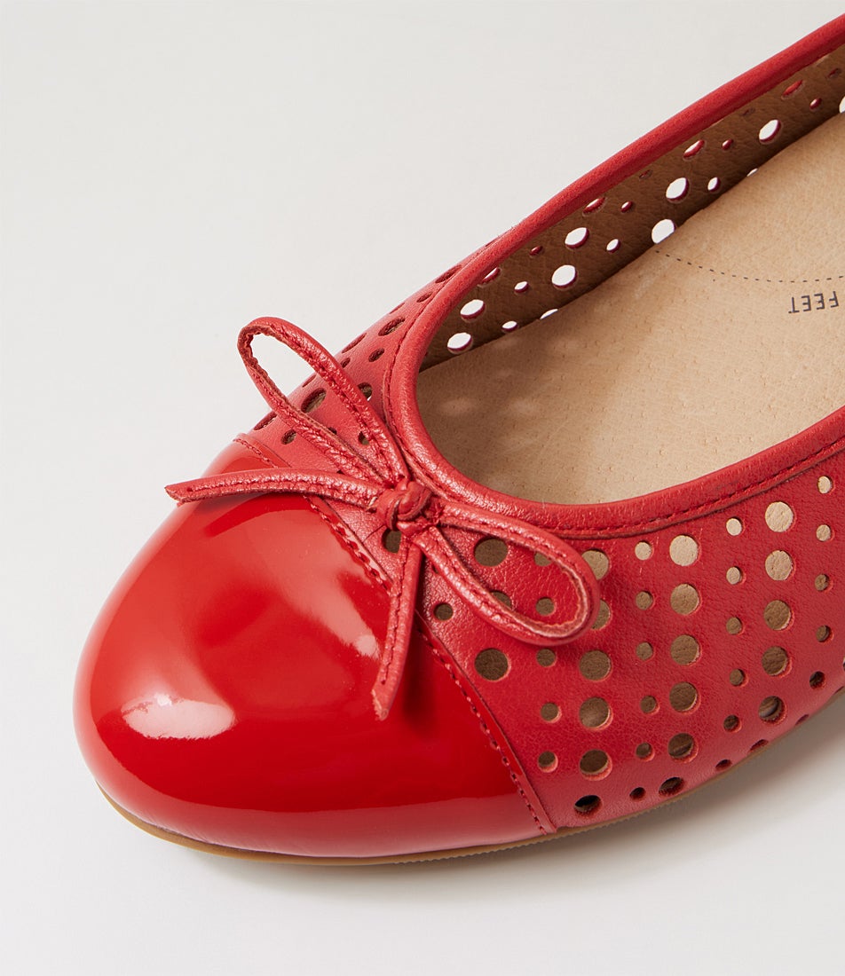 Coddla Xf Red Patent Leather Ballet Flats