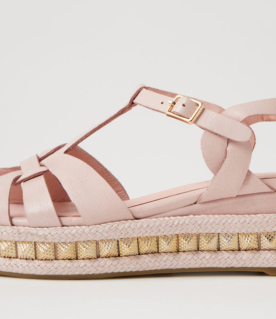 Malva Palest Pink Leather Sandals