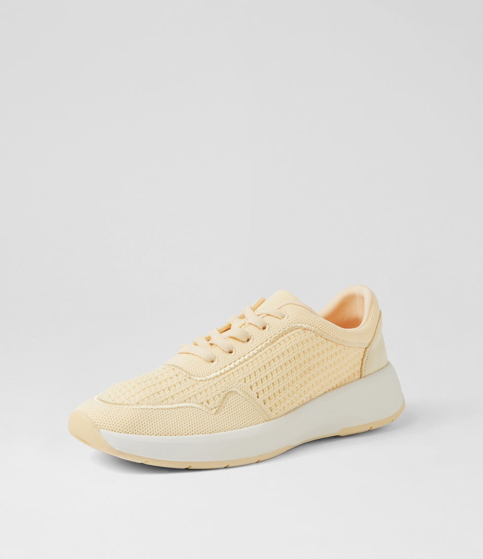 Tru Active Lemon Knit Suede Lace Up Sneakers