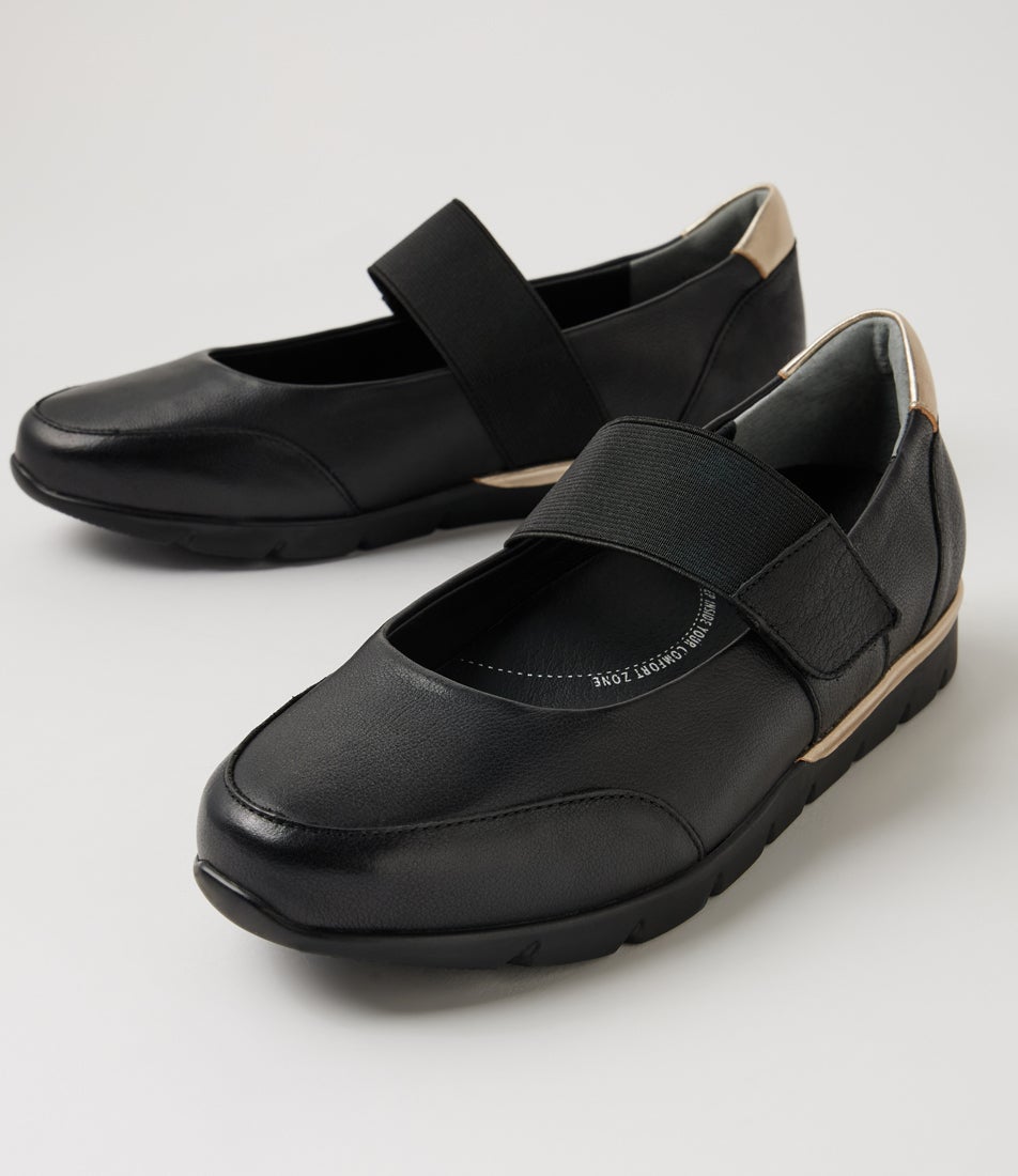 Jebba Xw Black Pale Gold Multi Mary Janes