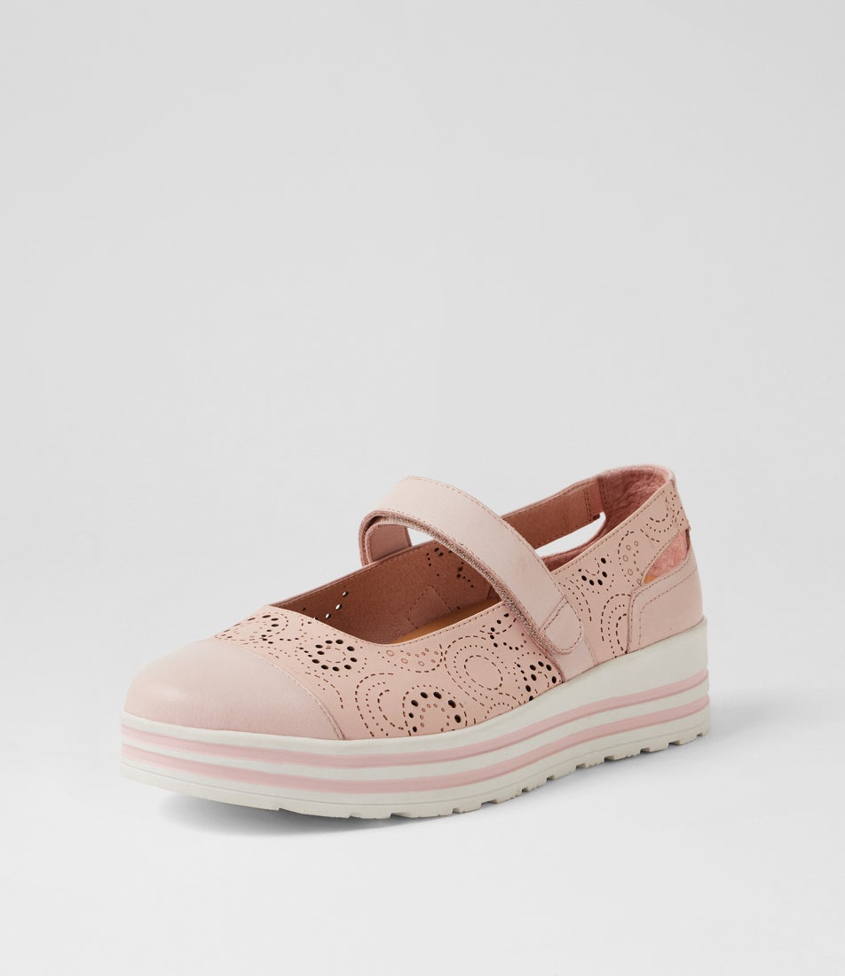 Volmar Xf Pretty Pink Leather Mary Janes