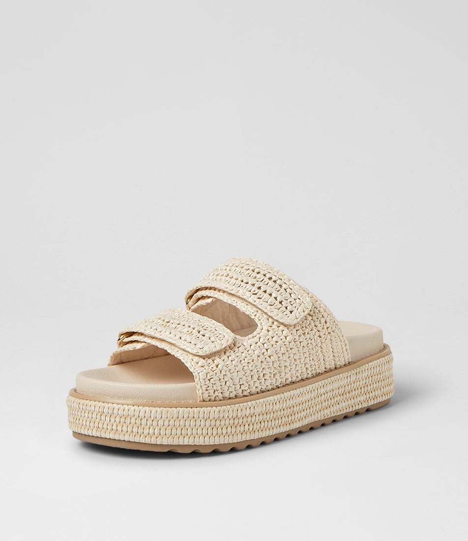 Boneeta Cream Woven Sandals