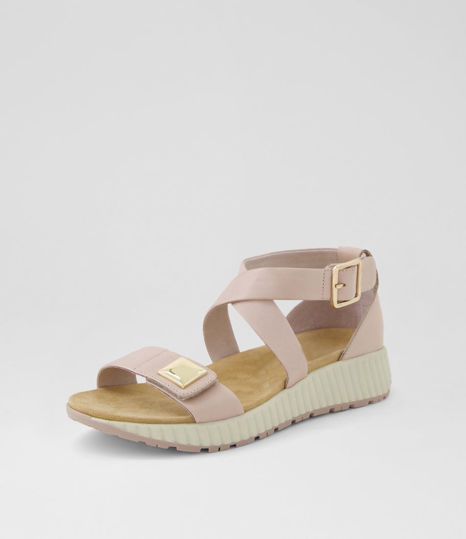 Loydes W Café Almond Leather Sandals