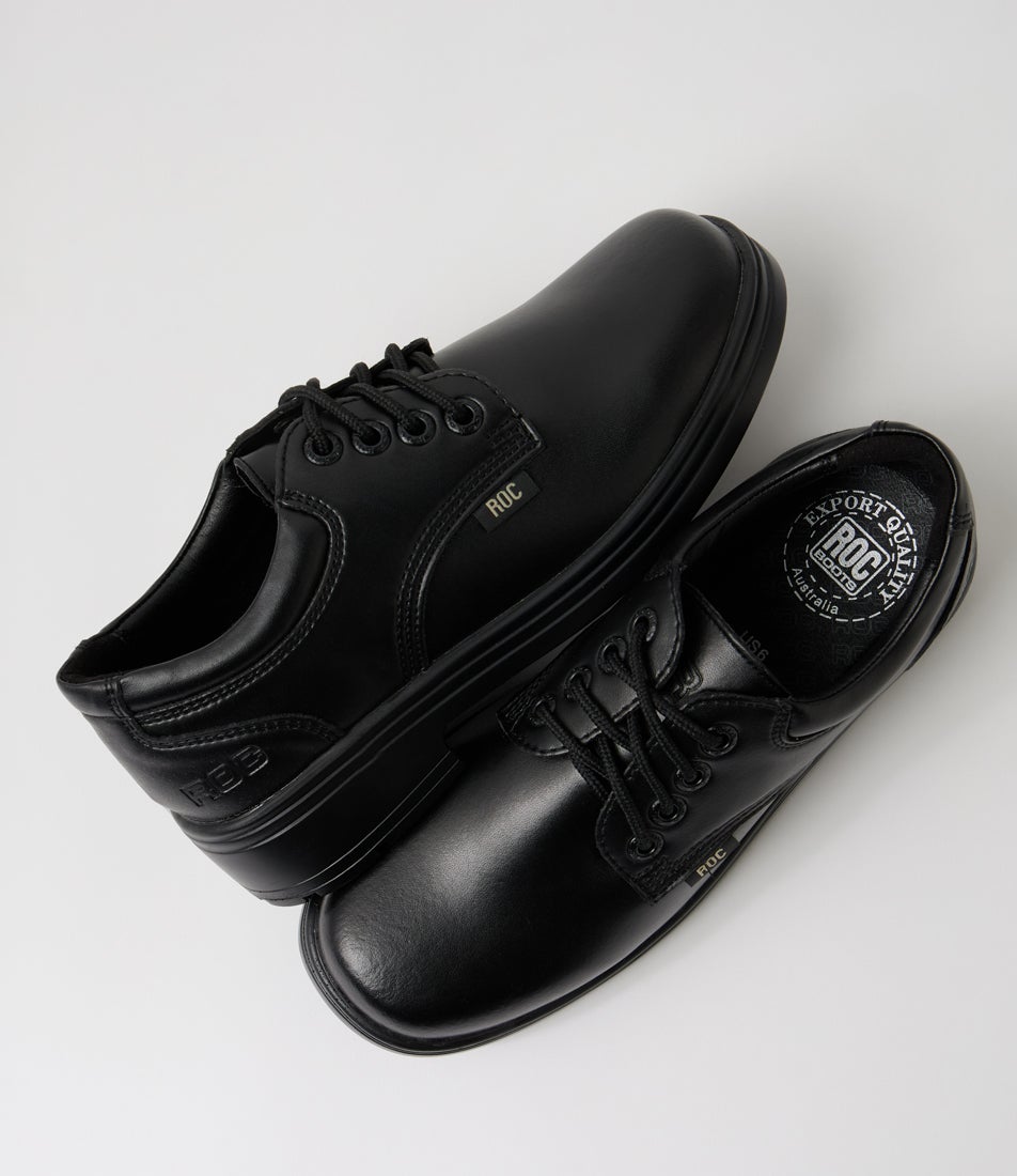 Metro V Senior Black Vegan School Shoes