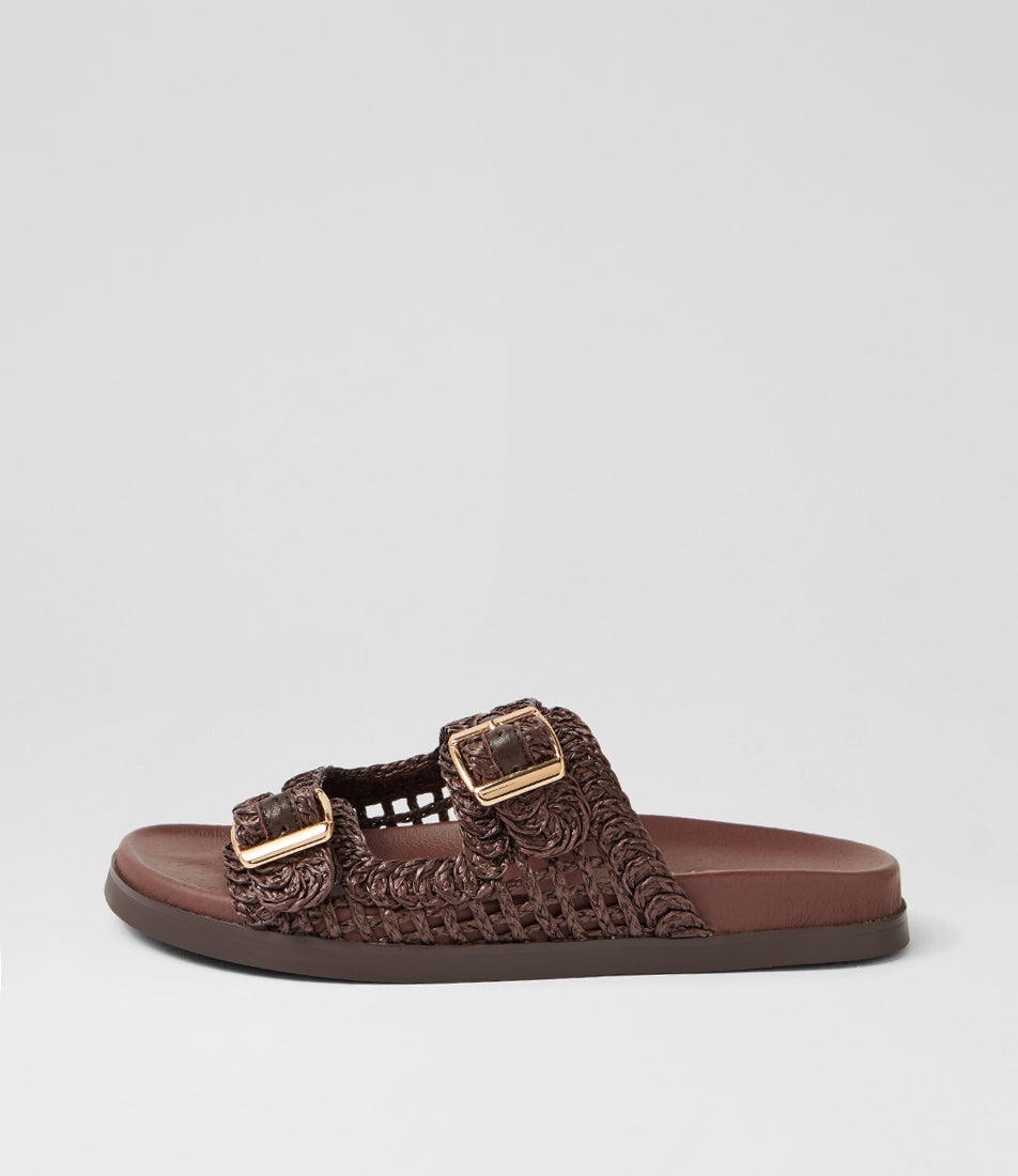 Reki Choc Synthetic Raffia Slides