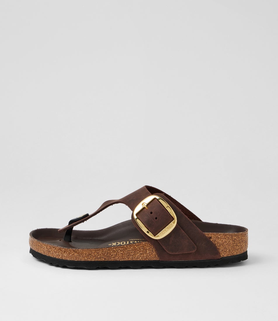 Gizeh Big Buckle Habana Oiled Leather Thongs