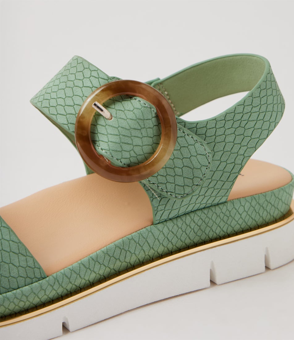 Beebeet Celadon Lizard Sandals Beebeet Celadon Lizard Sandals