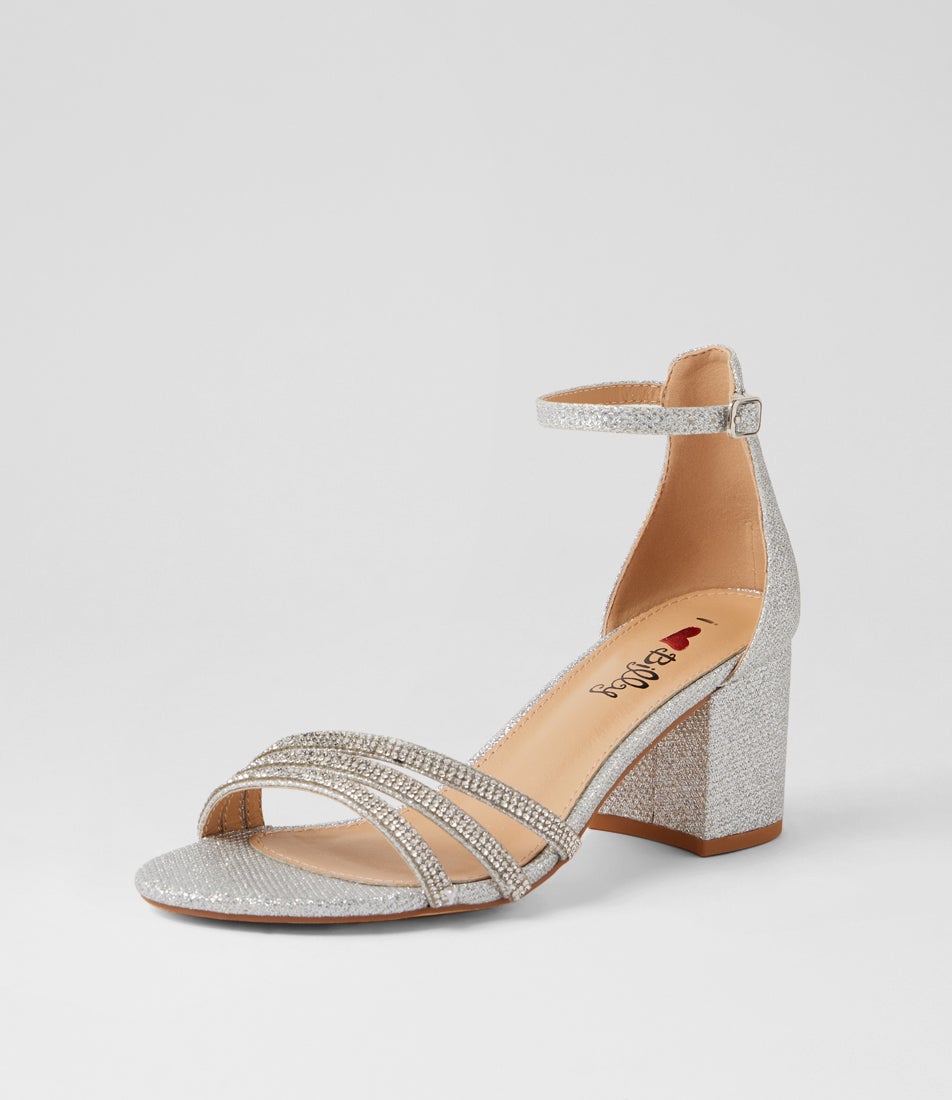 Jalim Silver Glitter Sandals Jalim Silver Glitter Sandals