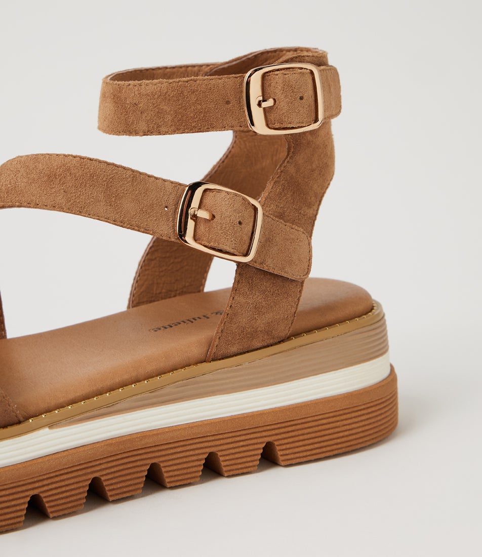Selima Light Choc Suede Sandals