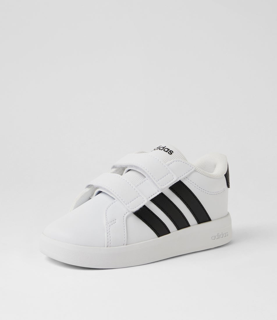 Grand Court 3 Toddler White Black White Sneakers