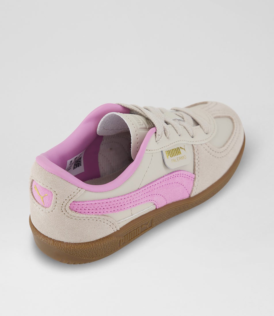 Palermo Junior Silver Fog Mauve Glow Suede Sneakers