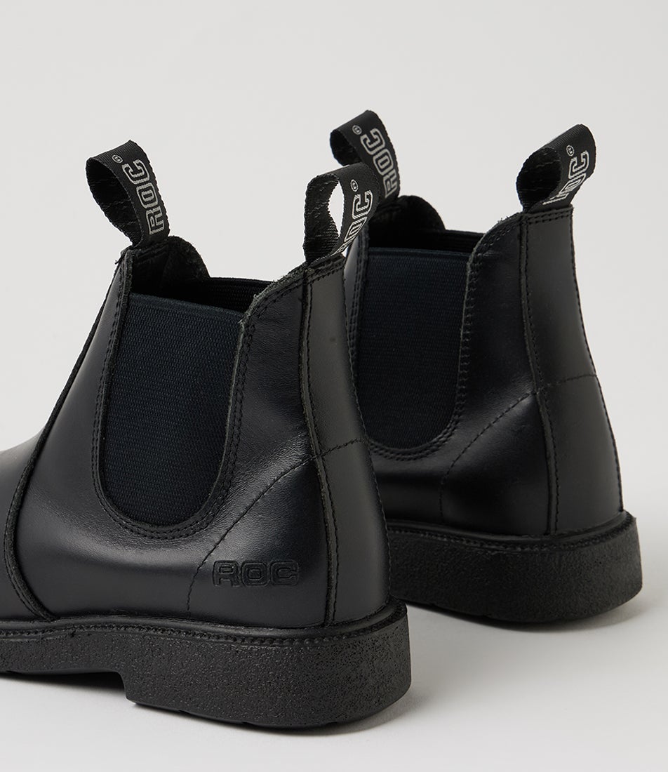 Jeepers Junior Black Leather School Shoes