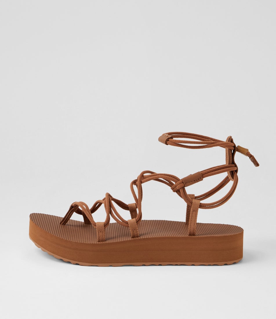 W Midform Infinity Lion Fabric Strappy Sandals