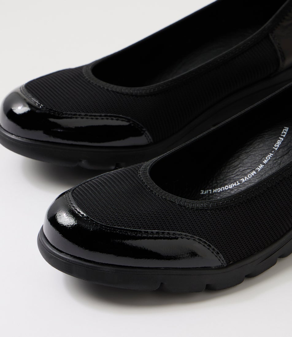 Brillion Black Mix Flat Shoes