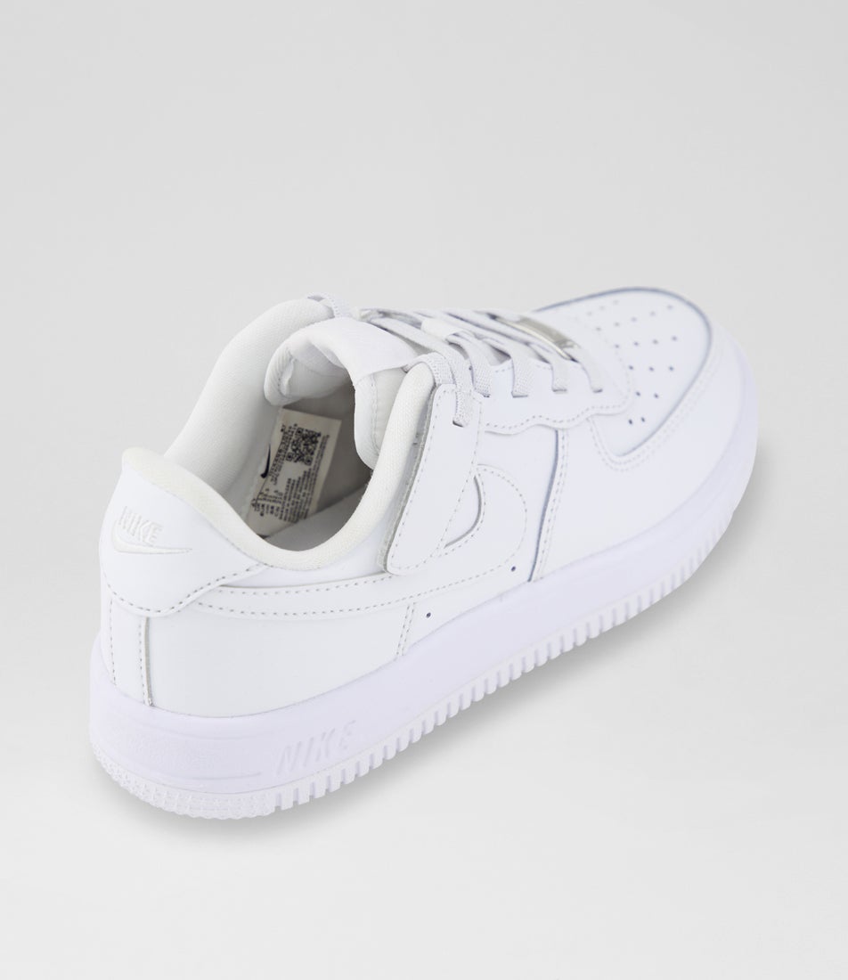 Air Force 1 Easy On Junior White Leather Sneakers