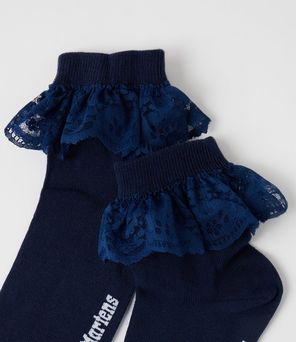 Frill Blue Fabric Sock
