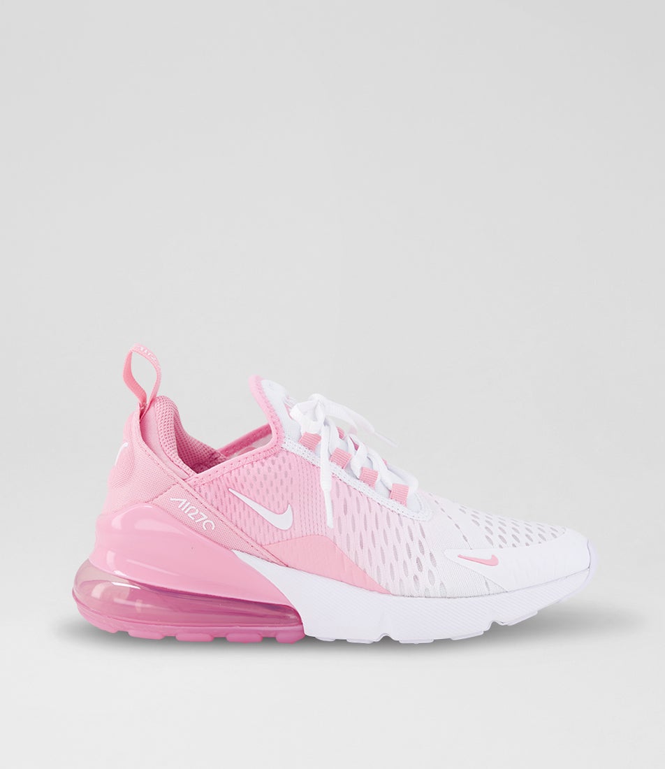 Air Max 270 Youth Pink Rise White Mesh Sneakers