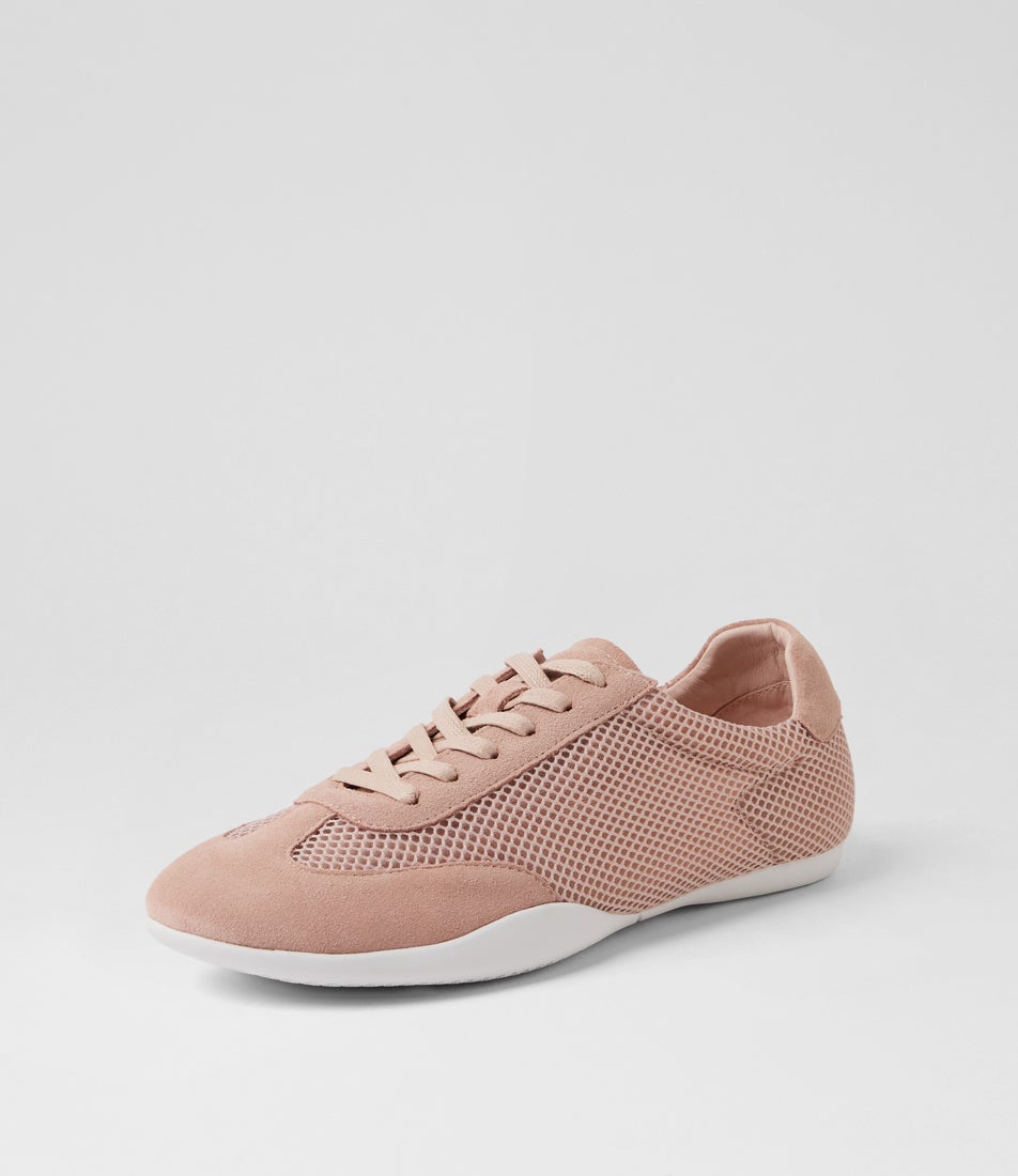 Zasizi Pink Suede Mesh Sneakers