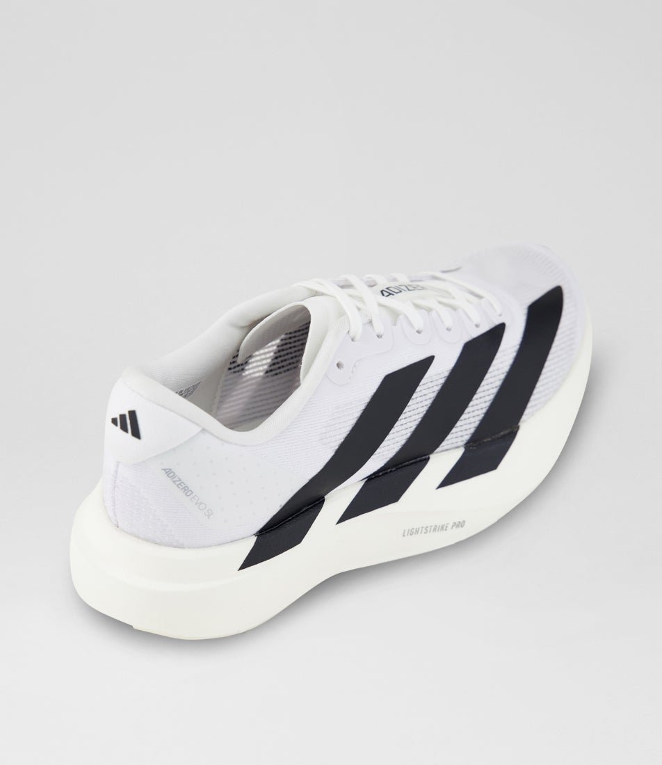 Adizero Evo Sl Youth White Black Grey Mesh Sneakers