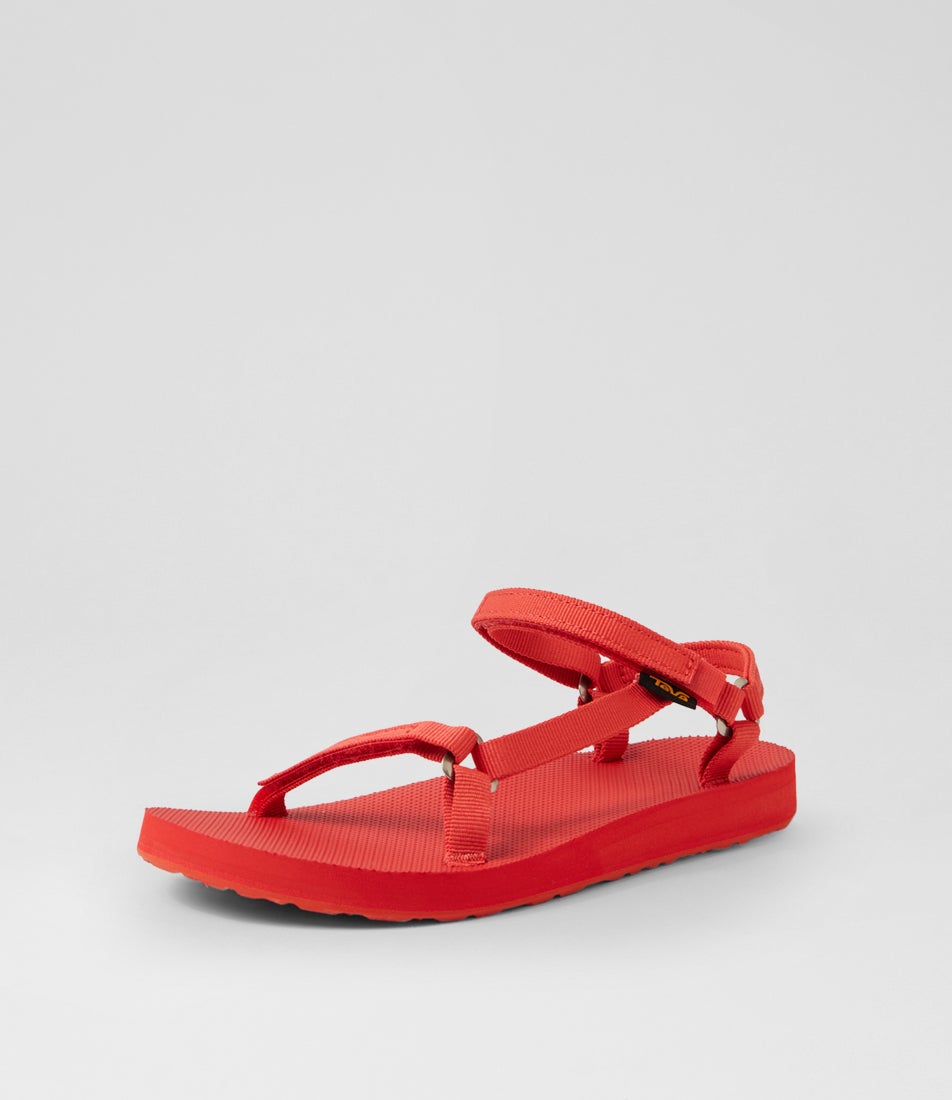W Original Universal Slim Fiery Red Fabric Sandals