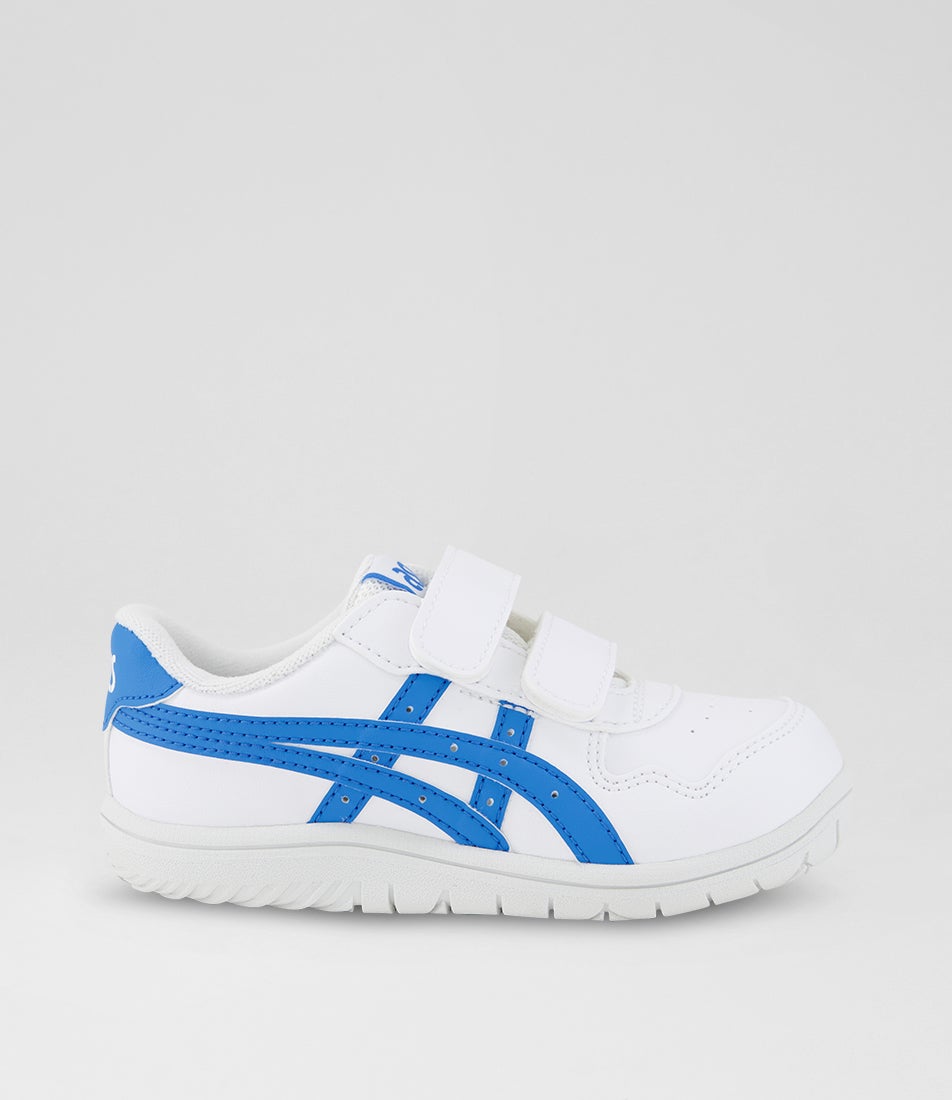 Japan S Toddler White Azul Blue Leather Court Sneakers
