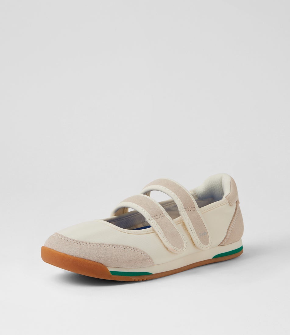 Revival Egret Suede Nylon Mary Jane Sneakers