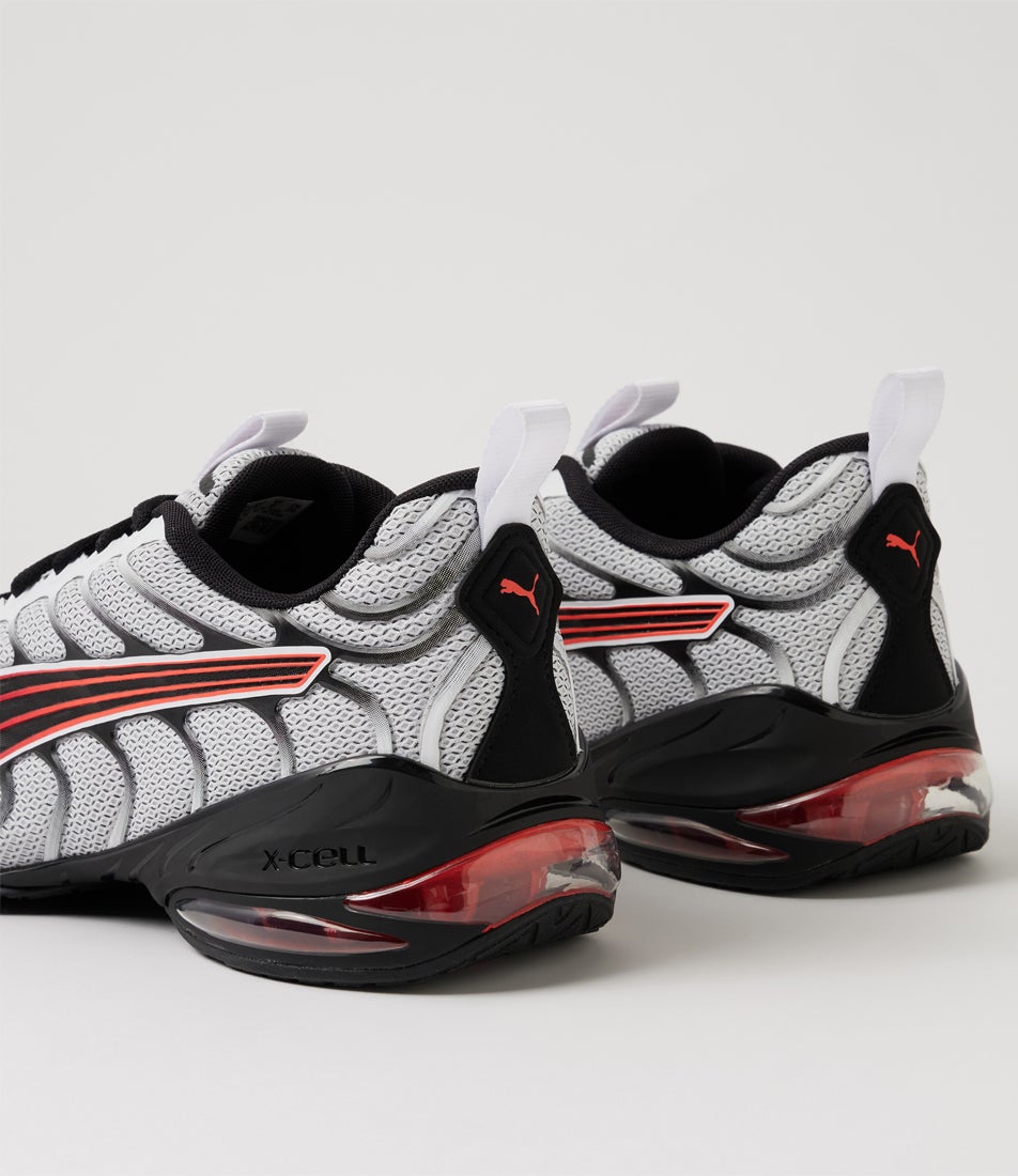 Voltra White Red Black Mesh Sneakers