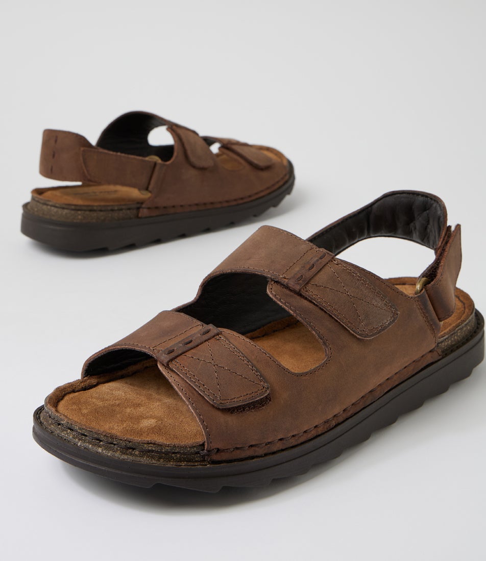 Izar Brown Wild Oiled Leather Sandals