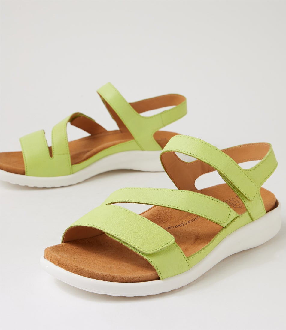 Boyde Xw Lightt Citrus White Leather Sandals