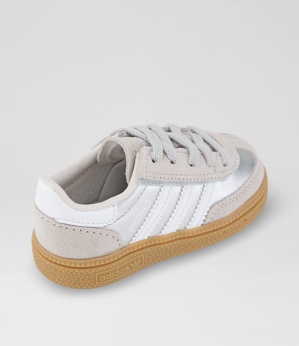 Handball Spezial Toddler Silver White Suede Sneakers