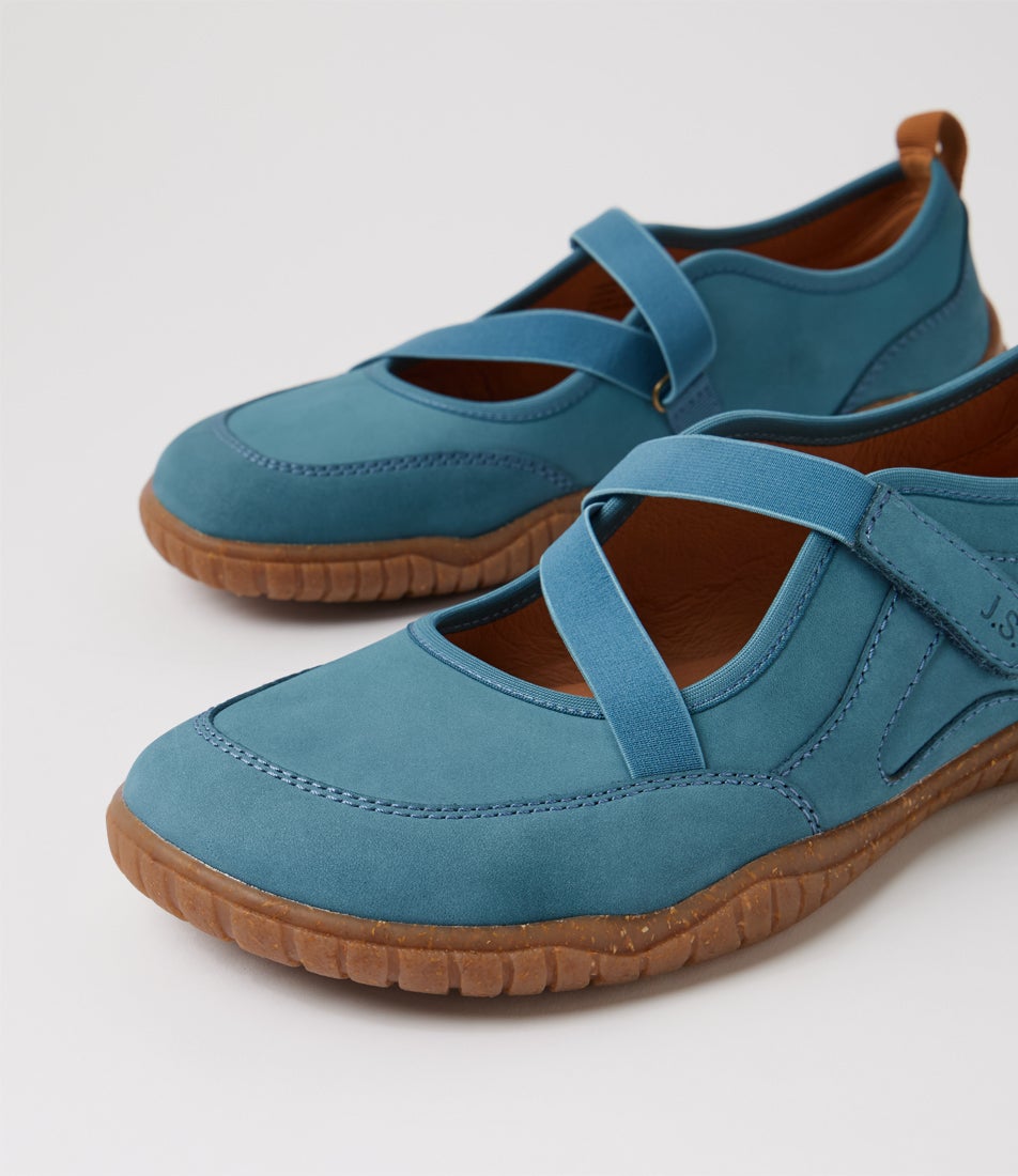 Wynona 10 Slate Blue Leather Ballet Flats