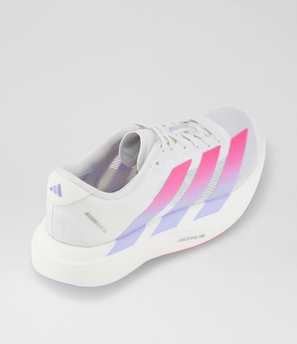 Adizero Evo Sl Youth White Lucid Pink Violet Tone Mesh Sneakers