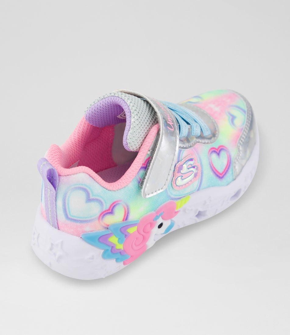 Unicorn Charmer Lil S Toddler Silver Multi Fabric Sneakers