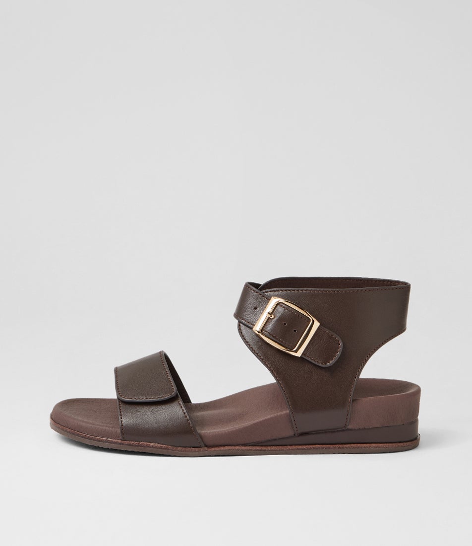Fritze Choc Leather Sandals
