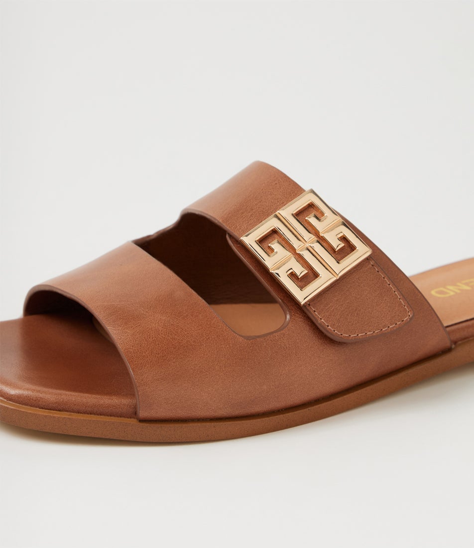 Larino Walnut Leather Sandals