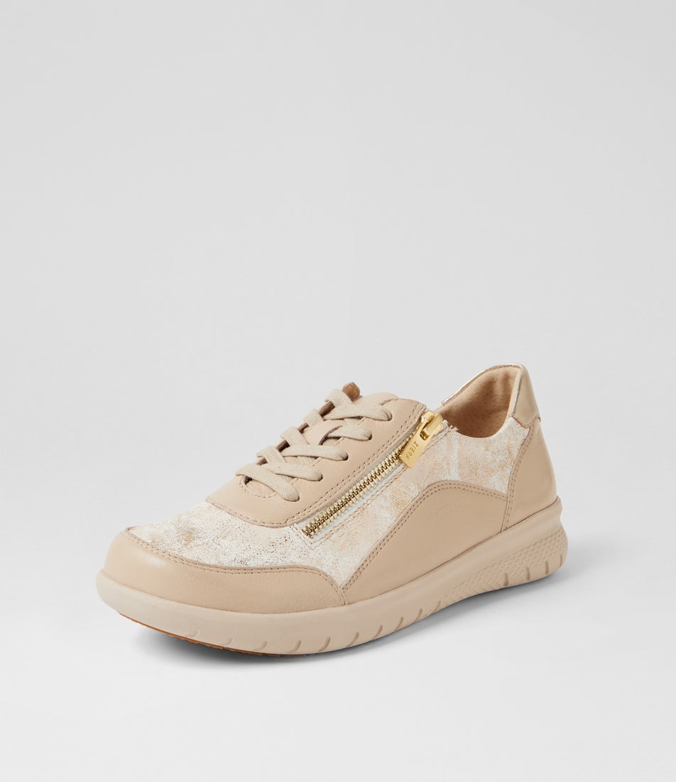Spela Xw Almond Fireworks Leather Sneakers