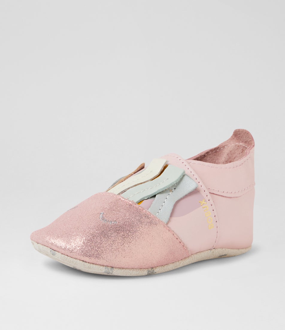 Ss Jelly Pre Walker Blossom Pearl Leather Flat Shoes